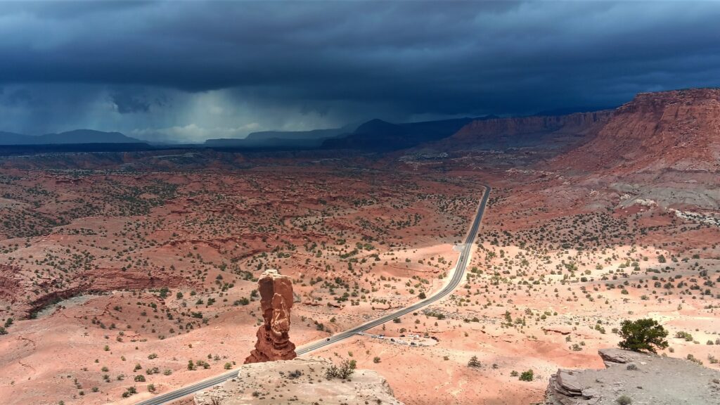 Storms building over Capitol Reef National Park