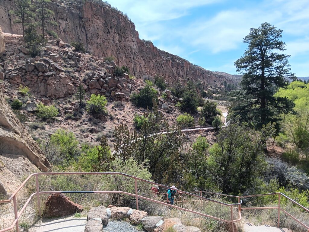 View of the Pueblo Loop Trail at Bandelier National Monument