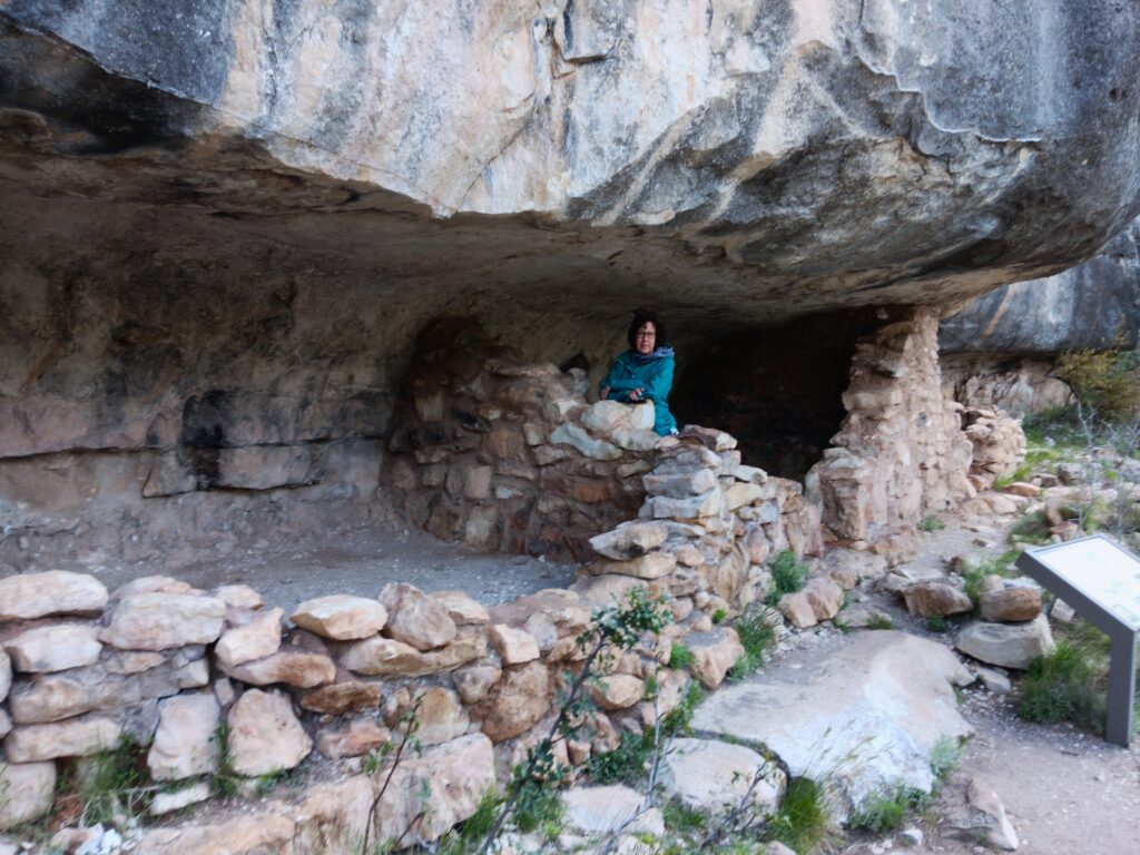 Karen in Cliff Dwelling, Walnut Canyon National Monument