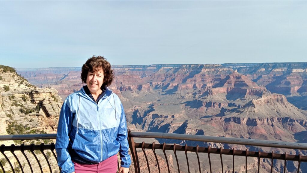 Karen at Mather Point at Grand Canyon National Park