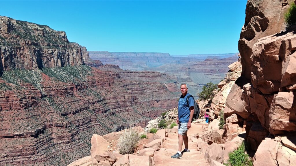 Steve on Kaibab Trail, Grand Canyon National Park