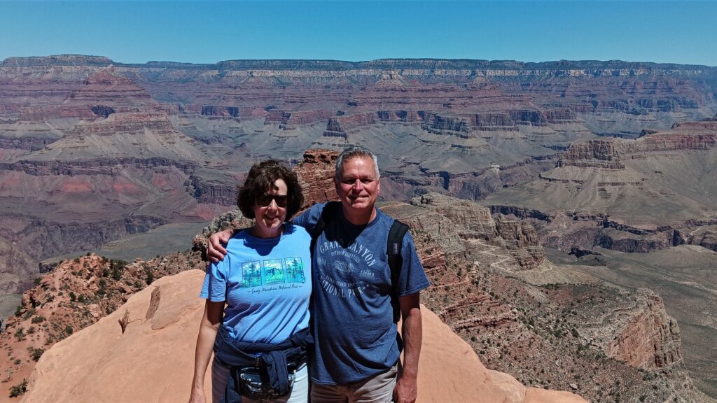 Karen and Steve on Kaibab Trail, Grand Canyon National Park