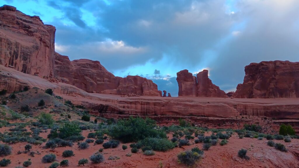 Early morning view at Arches National Park
