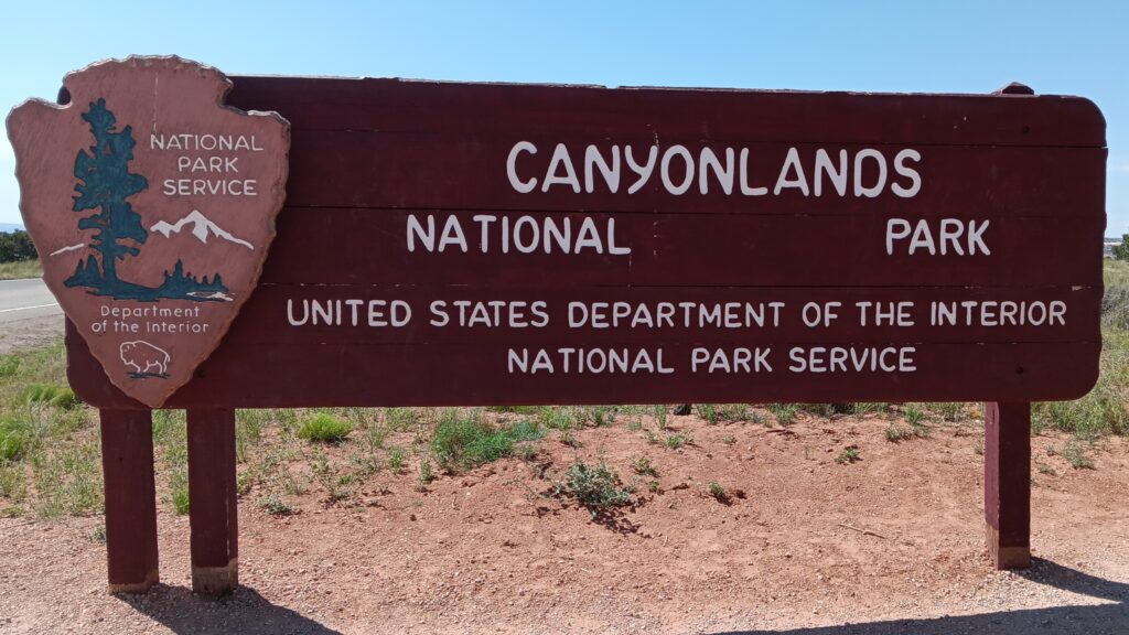 Canyonlands National Park Entrance Sign