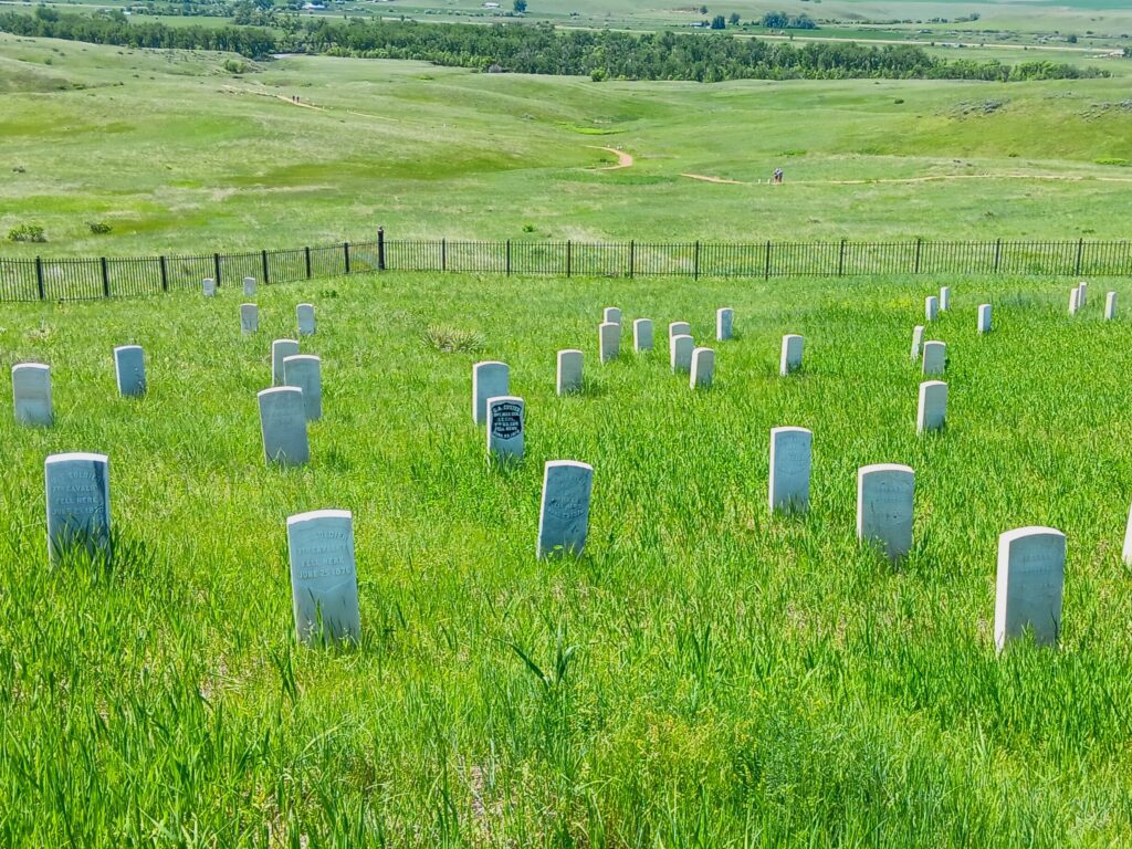 Graveyard at the 7th US Calvary Memorial at Little Bighorn Battlefield National Monument