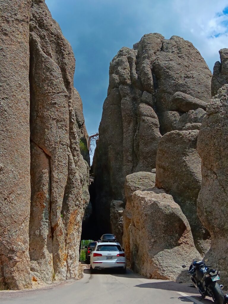 Narrow tunnel in the Cathedral Spires area of Custer State Park